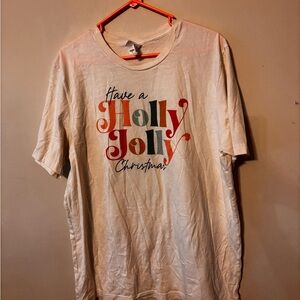Bella Canvas White 'Holly Jolly Christmas' Tee